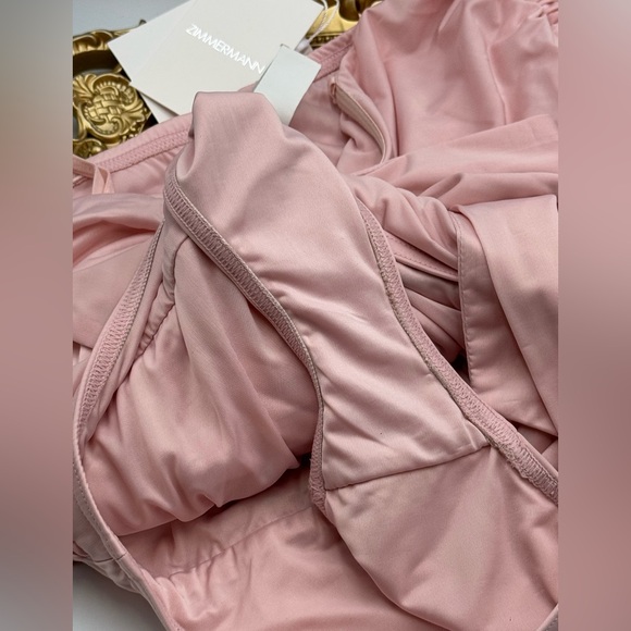 🆕 ZIMMERMANN 🧿 NWT August Drape Bow 1PC Bathing Suit - Dusty Pink Sz 1 US 4/6 - Picture 14 of 16